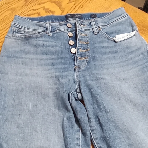 LUCKY BRAND Jeans Womens 6 / 28 BLUE ANKLE BUTTON FLY Preowned Spring - Picture 2 of 8